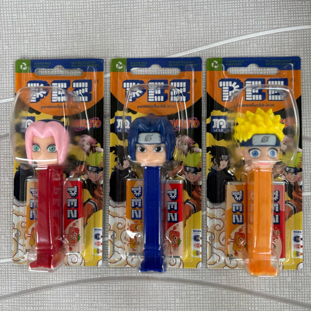 เพซ PEZ ลูกอมรสผลไม้ พร้อมแท่งการ์ตูนลาย NARUTO แพคแบบใหม่