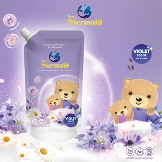 ใหม่! Sea Mermaid น้ำยาซักผ้า 8000 มล.(800มล.x10ซอง) กลิ่น Violet สูตรมืออาชีพ ทำความสะอาดล้ำลึก