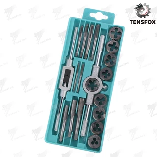 Tensfox ชุดต๊าปเกลียวตัวผู้ ตัวเมีย ชุดต๊าบเกลียว ชุดทำเกลียว 20 ชิ้น M3-M12 ชุดต๊าปเกลียวมือ พร้อมกล่อง