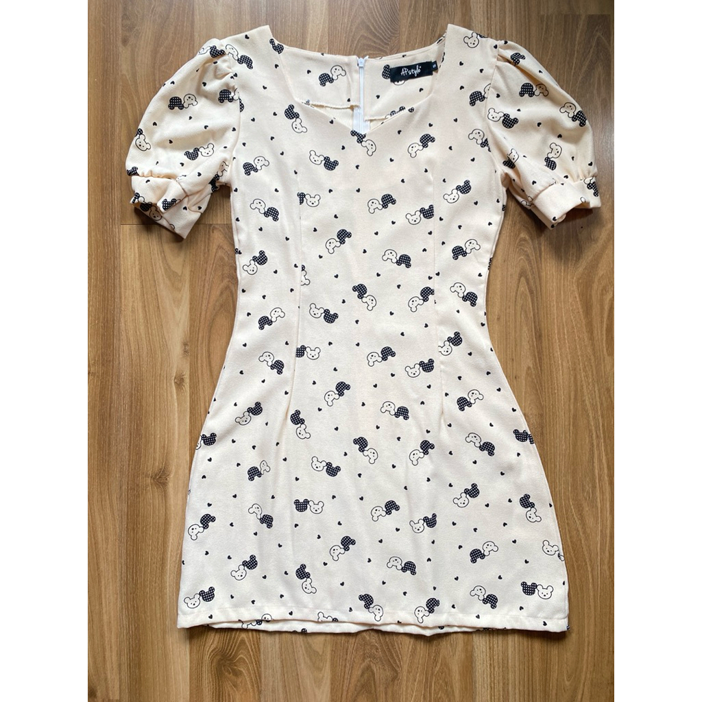 เดรสสั้นลายหมี AP style S