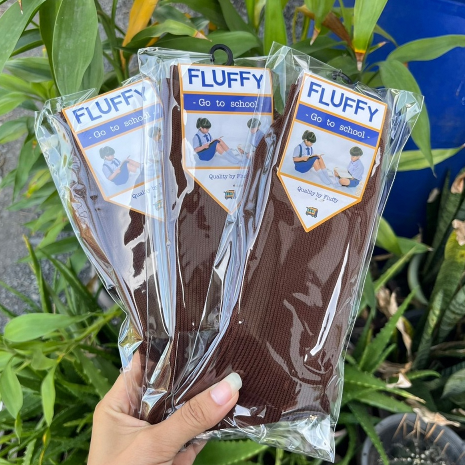 ถุงเท้านักเรียนชาย น้ำตาล ข้อยาว มีไซร์ 5-7/7-9 พร้อมส่ง แพ็ค 6 คู่ 12 คู่