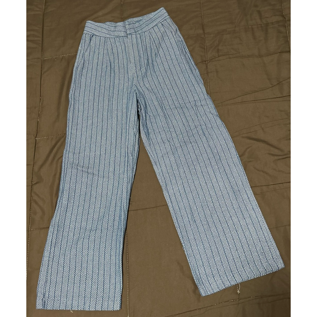 (มือสอง)กางเกงขากระบอกยีนส์ผ้าทอ ป้าย sunny closet