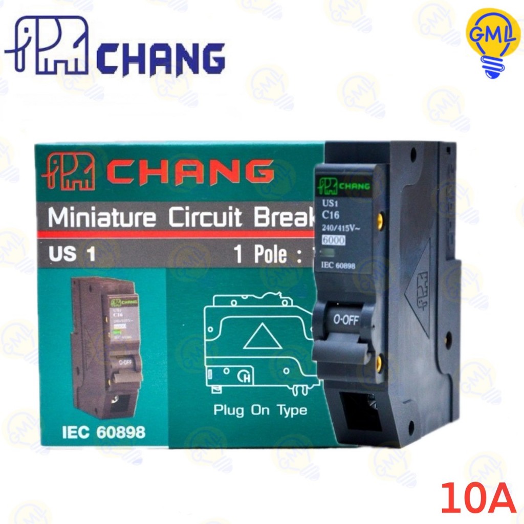 Chang ลูกเซอร์กิต 1P 10A 16A 20A 32A แบบ Plug On