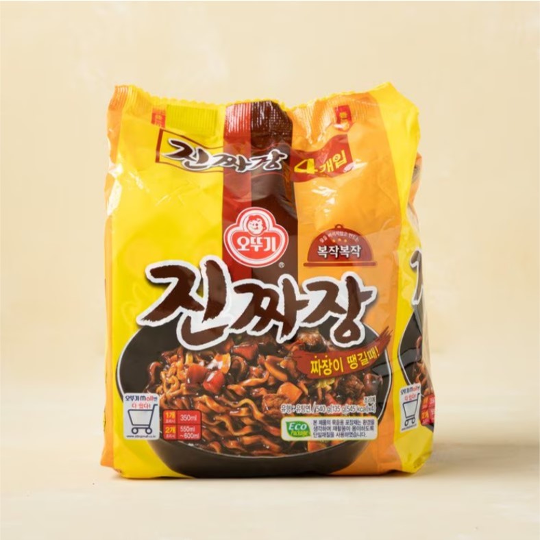 พร้อมส่ง 진짜장 บะหมี่กึ่งสำเร็จ รูปรสจาจังเมียน Ottogi Jin Jjajang ramen