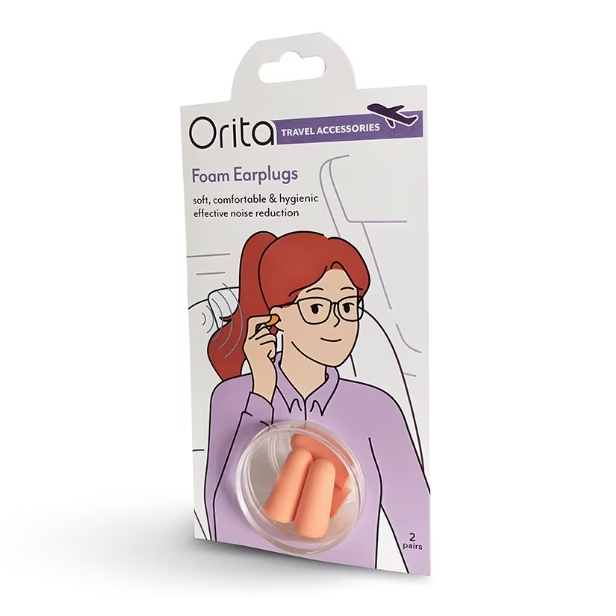 Orita โอริต้า โฟมอุดหู พร้อมกล่องบรรจุ จำนวน2คู่.