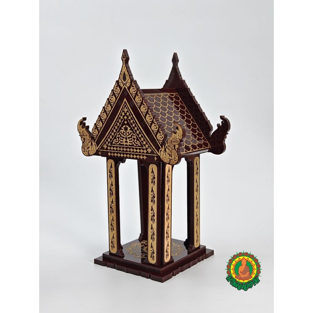 ศาลา2in1 แขวนพระ/วางองค์​พระ ฐานวางพระเครื่ององค์​ลอย ลายไทย