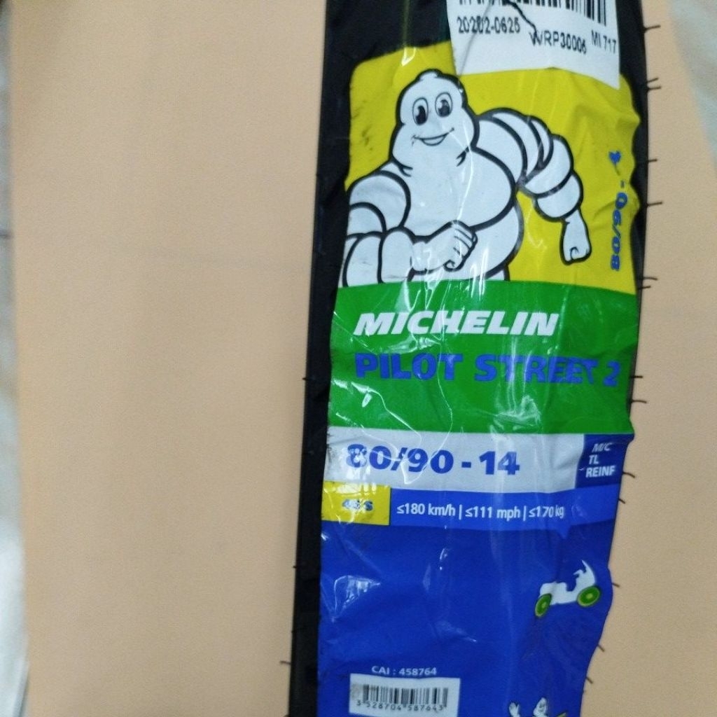 ยางนาก(MICHELIN) Pilot Street 2 80/90-14 TL