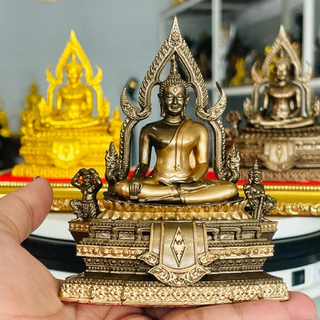 พระพุทธชินราช แร่เหล็กน้ำพี้ ขนาดเล็ก ฐาน3.5นิ้ว หน้าตัก2นิ้ว สูง 5 นิ้ว แถมฟรี ข้อมือประคำ พระผงแร่เหล็กน้ำพี้ เเละทูป