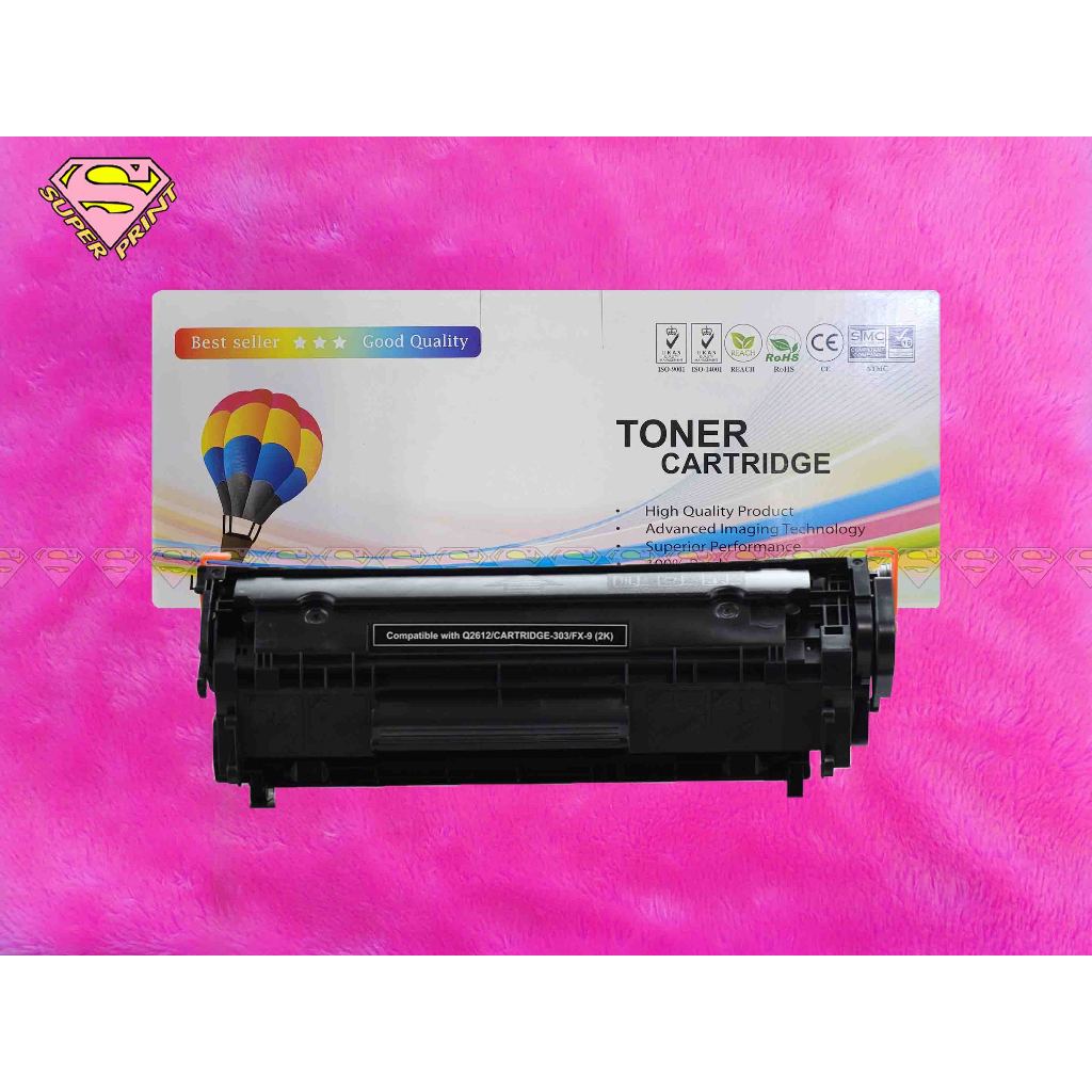 CANON TONER 303, FX9 / HP Q2612, 12A สีดำ BLACK  CARTRIDGE หมึกเทียบเท่า