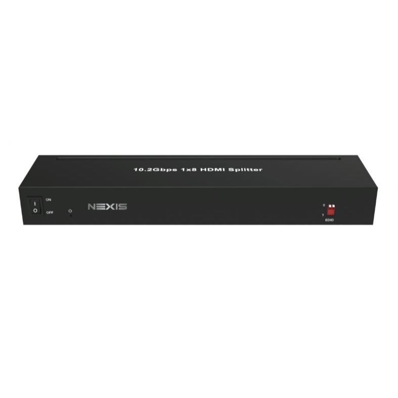 NEXIS 8-Port 4K HDMI Splitter with HDR & EDID Support HDMISplitter เครื่องกระจายสัญญาญHDMI1x8 #รุ่น 