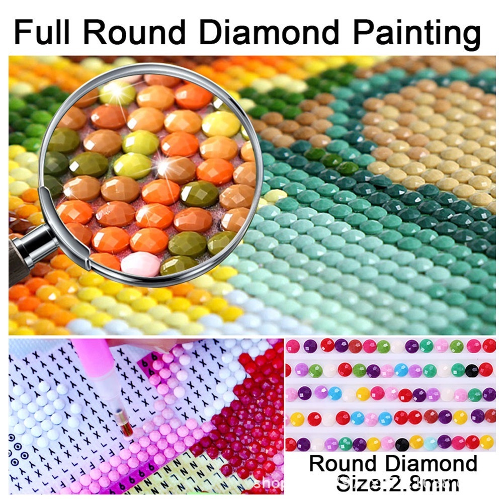 (พร้อมส่ง) ภาพติดเพชร diamond painting ภาพแมว ภาพวาดเพชร ศิลปะ DIY 5D ภาพตกแต่งบ้าน ขนาด30x40cm - รูปที่ 2