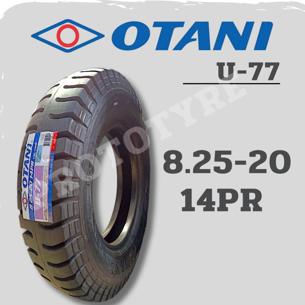 ยางรถบรรทุกผ้าใบ 8.25-20 14PR ยี่ห้อ OTANI รุ่น U-77