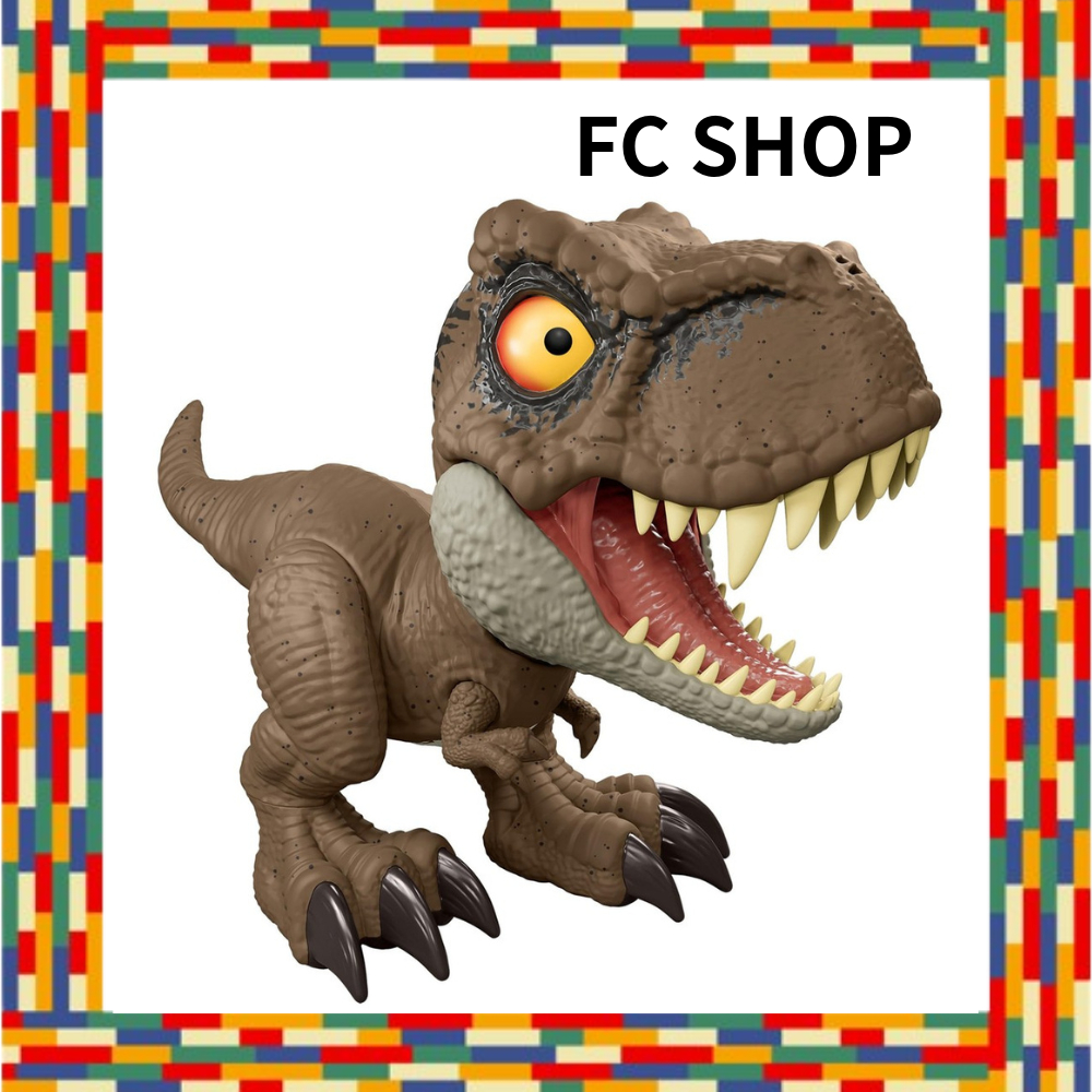 Mattel Jurassic World Messenger Mission! Baby T-Rex Figure for Kids, Moving Dinosaur Toy, Large, Approximately 20.5cm Long, Ages 4 and Up, Brown, JCW01