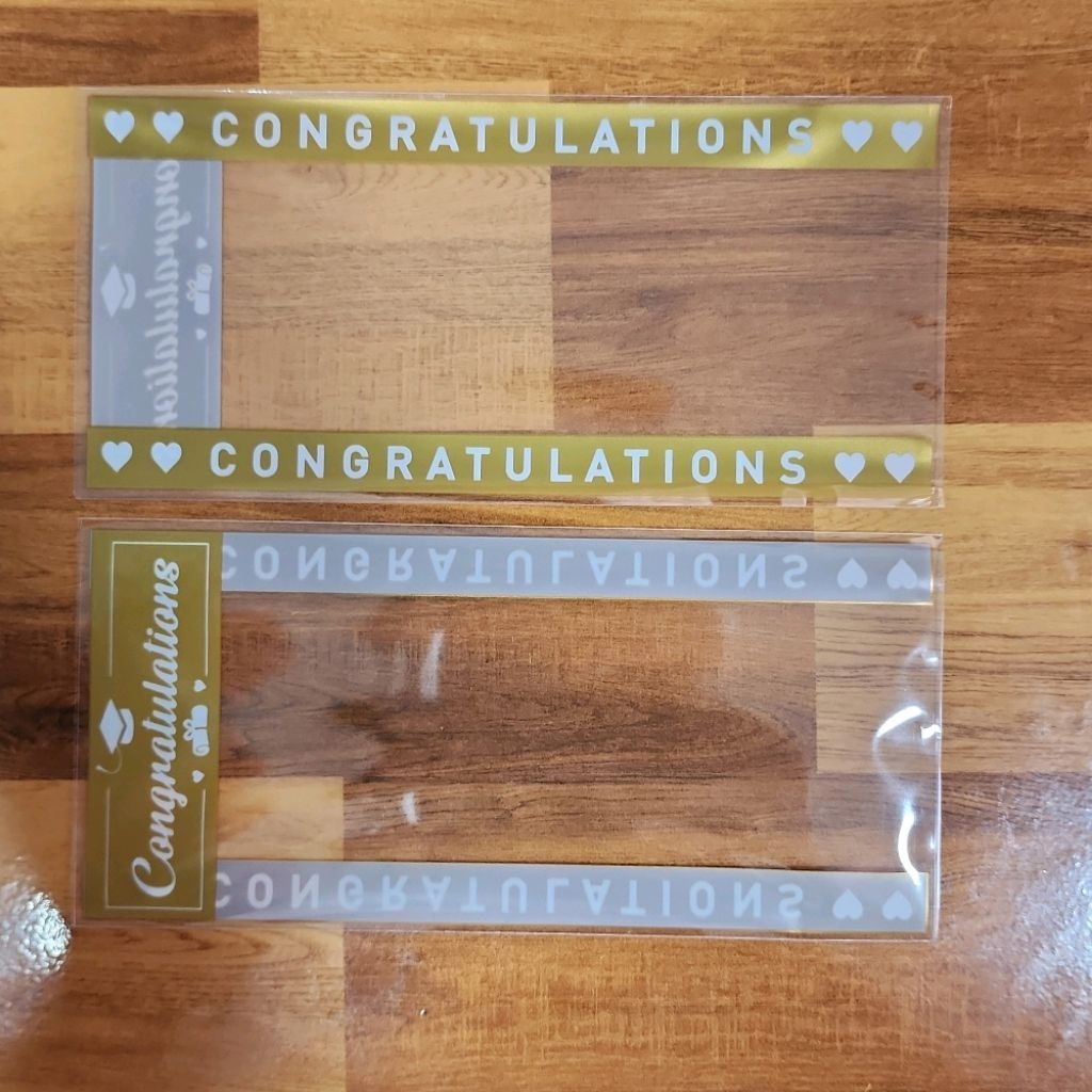 ซองใส่แบ​งค์​ จำนวน​ 50 ซอง​ พิมพ์​ลาย​ Congratulations​ ขนาด​ 3x6.5 ใส่แบ​งค์​ได้ทุกขนาด - รูปที่ 4