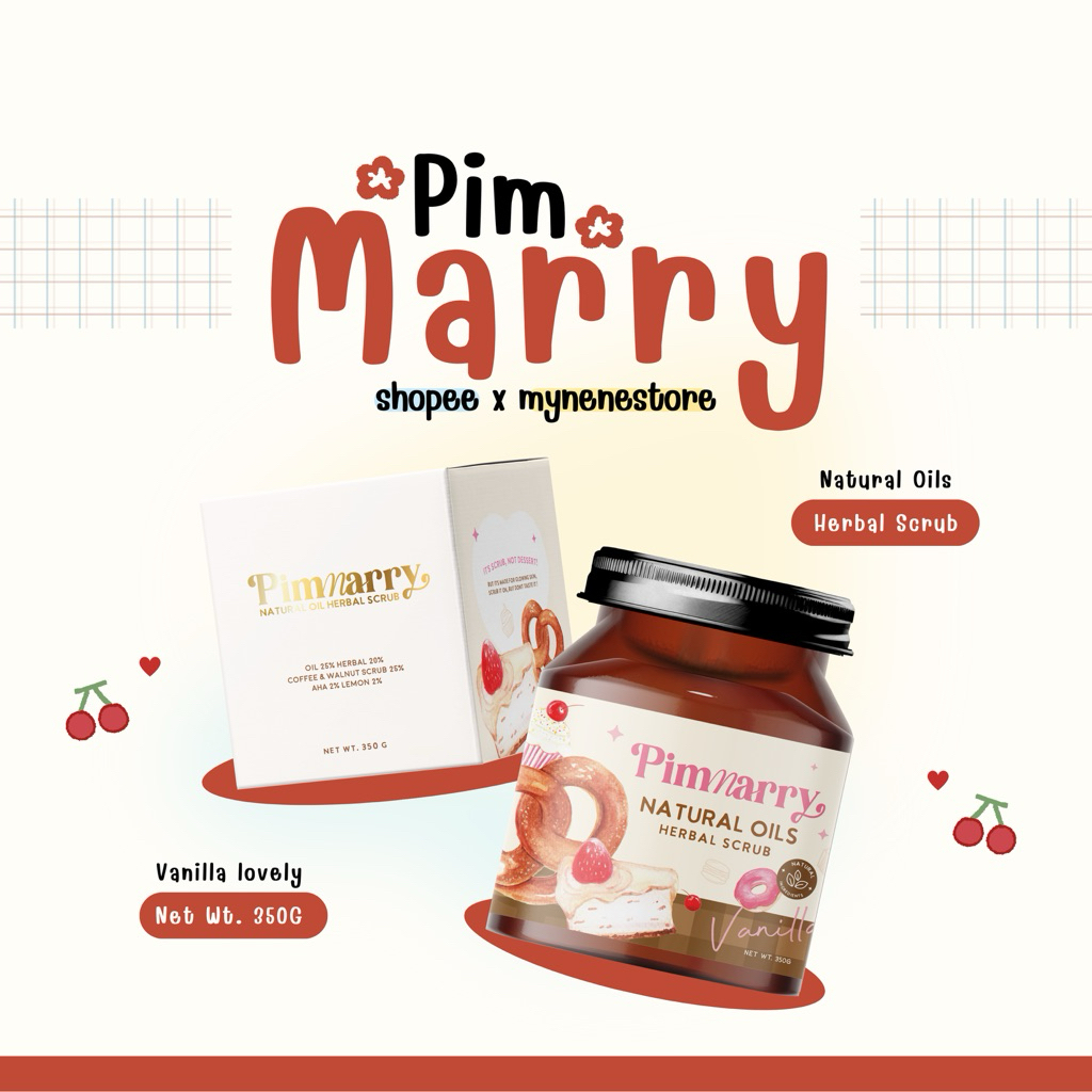 สครับพิมพ์แมรี่ สครับออยล์ (Pimmarry Natural Oils Herbal Scrub) 🥨💖 :: ออยล์ 6 ชนิด ล้างออกผิวไม่แห้ง
