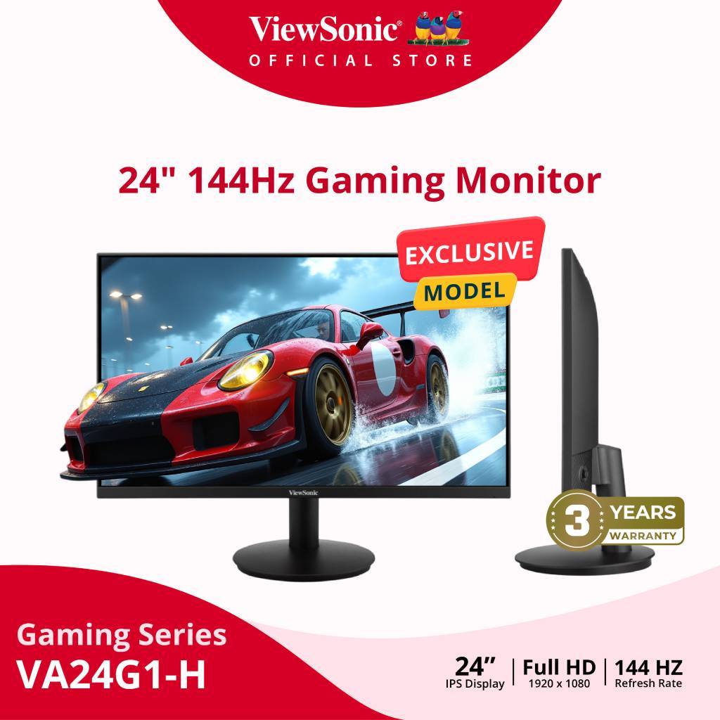 Viewsonic Monitor VA24G1-H / 24" / Full HD / 144 Hz /  1 ms  (จอมอนิเตอร์)
