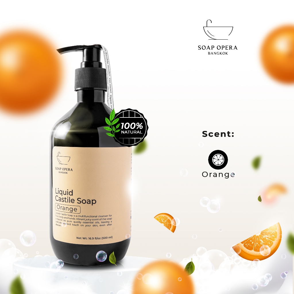 Soap Opera – Citrus Self Care Bundle 3: Moisturizing Body Oil + Liquid Castile Soap 500ml Body Wash ราคา ถูกที่สุด ดีลบีเคเค แกลเลอรีภาพที่ 6