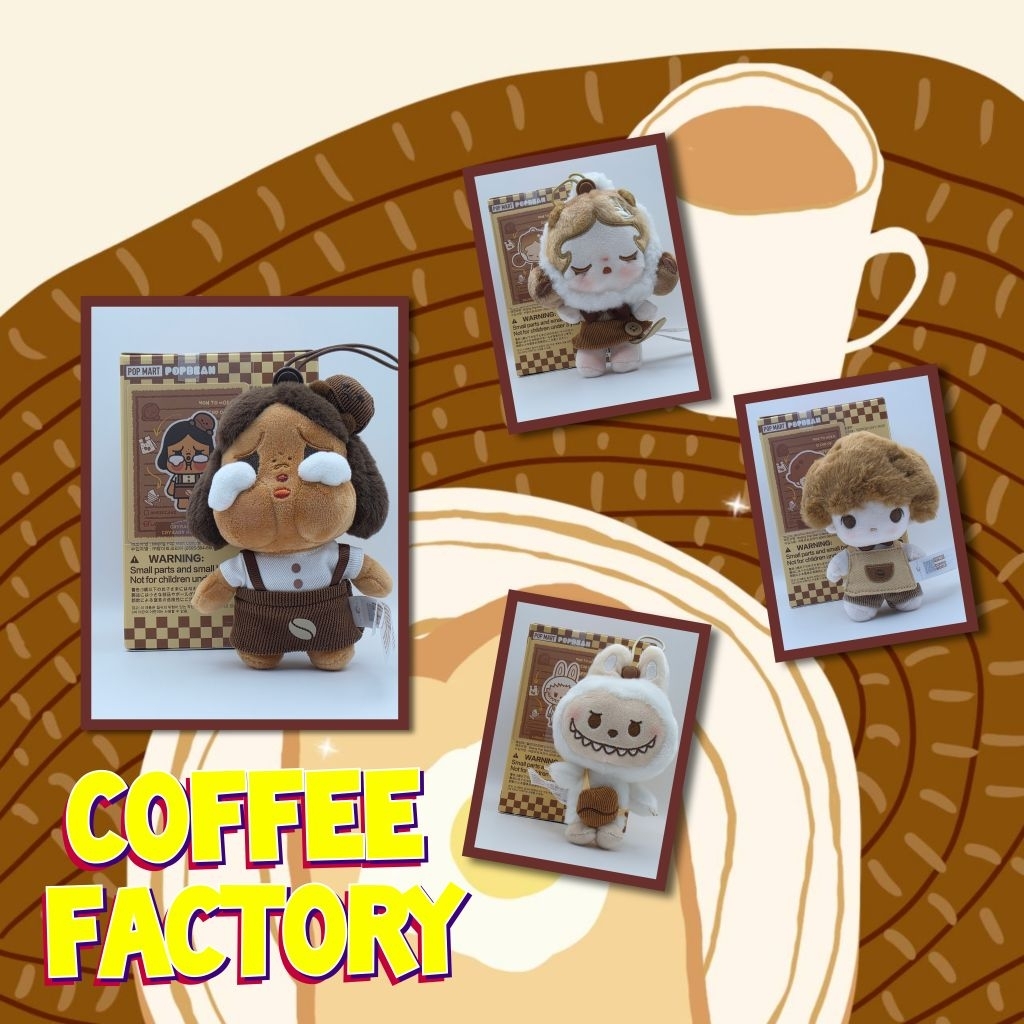 เช็คการ์ด พร้อมส่ง พวงกุญแจ POPBEAN COFFEE FACTORY : Crybaby Skullpanda Dimoo Labubu