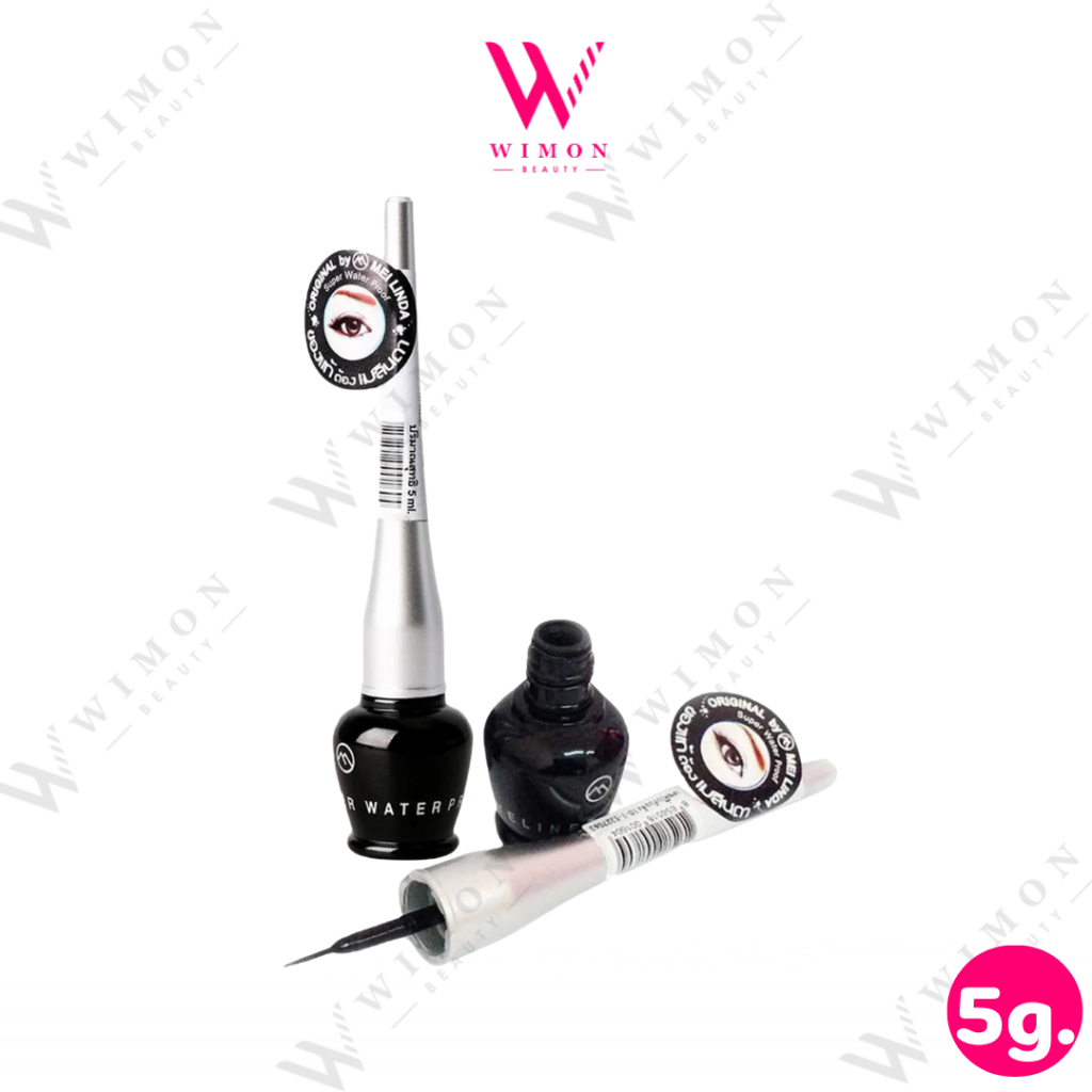Meilinda Dip Eyeliner Water Proof (MD3020) 5 g เมลินดา ดิป อายไลเนอร์ วอร์เตอร์ พรุ๊ฟ อายไลเนอร์โอ่ง (สีดำ)  /01604