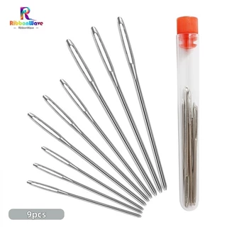 เข็มถักครอสติส บิ๊กอาย 9pcs เย็บปักถักร้อย DIY เครื่องมือ ชุดถักนิตติ้ง