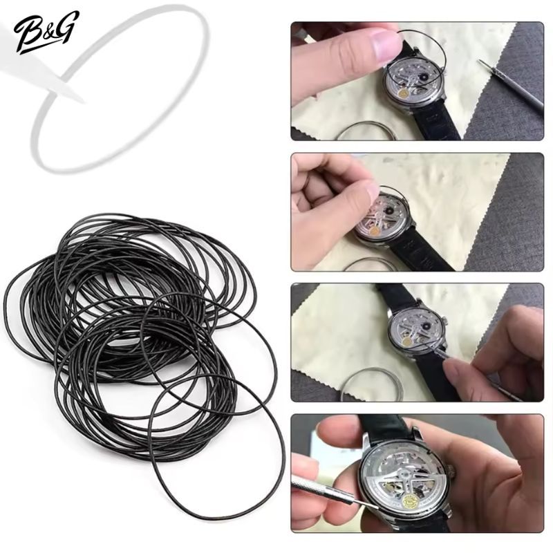 (พร้อมส่ง) ยางโอริง สำหรับฝาหลังนาฬิกาข้อมือ จำนวน 200 เส้น 0.5 มม./0.6 มม.แหวนยาง O-Ring ปะเก็นสําหรับช่างซ่อมนาฬิกา รูปที่ 2