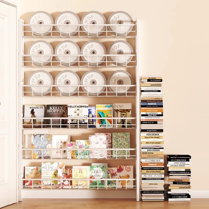 Baan【เหล็ก】ชั้นวางหนังสือเด็ก ชั้นวางหนังสือด้านหลังประตู ห้องนอน ห้องครัว อเนกประสงค์ ประหยัดพื้นที - รูปที่ 7