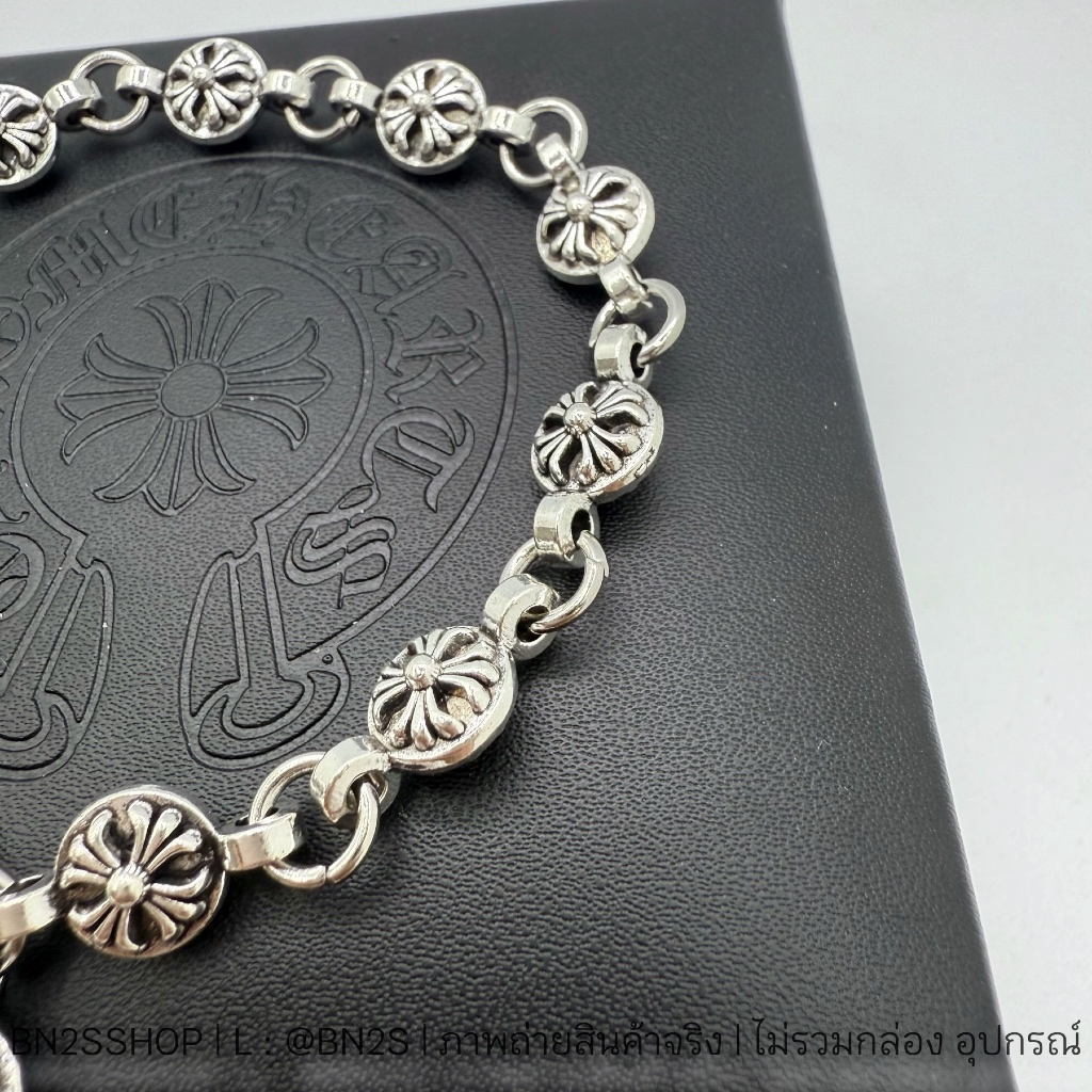 สร้อยข้อมือผู้ชายโครมฮาร์ท งานวินเทจ อะไหล่เงินปัดสีดำ Must Have Item รุ่น CH Ball Bracelet ราคา ถูกที่สุด ดีลบีเคเค แกลเลอรีภาพที่ 5