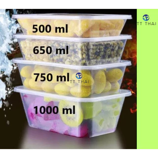กล่องอาหารพลาสติก PP & กล่องใส่อาหารพลาสติก & กล่องพลาสติกใส่ขนม TB-500,TB-650,TB-750,TB-1000 (300pcs/ลัง)