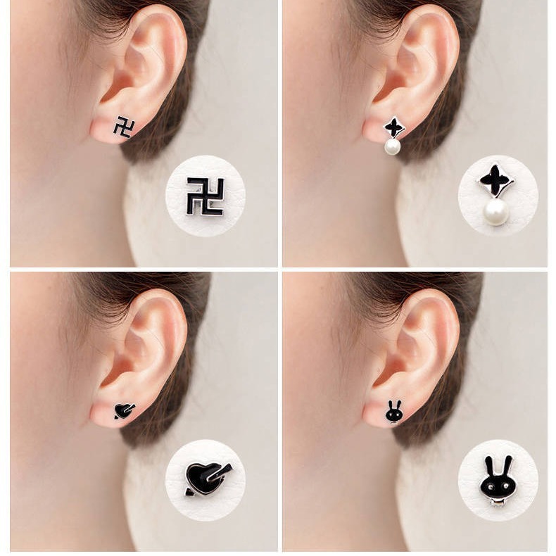 พร้อมส่ง ตุ้มหูแม่เหล็ก ไม่ต้องเจาะหู น้ำหนักเบา ตุ้มหูแฟชั่น ใส่ได้ทั้งชาย/หญิง