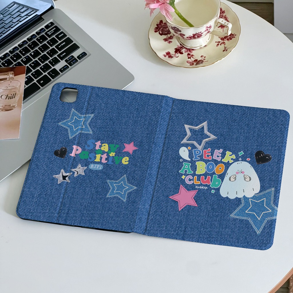 🚚พร้อมส่ง🚚เคสแท็บเล็ต Samsung สำหรับ Tab A9+ S10+ S9 FE+ S10 FE Little Ghost S8 S7 มีที่ใส่ปากกา A8+