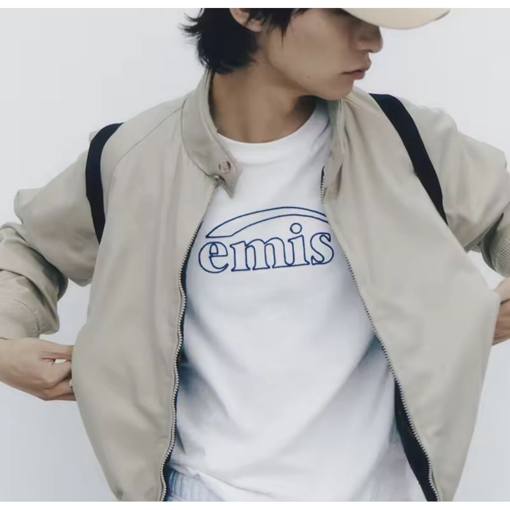 EMIS😻 cottton T-shirt เสื้อยืดคอกลม สกรีนโลโก้ 💯🔥⭐