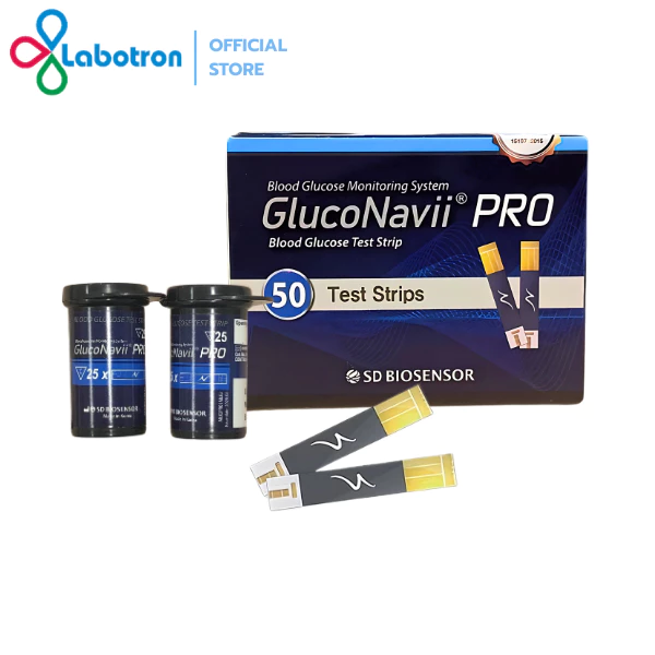 SD GlucoNavii รุ่น Pro แผ่นตรวจน้ำตาลในเลือด (บรรจุ 50 ชิ้น/กล่อง)
