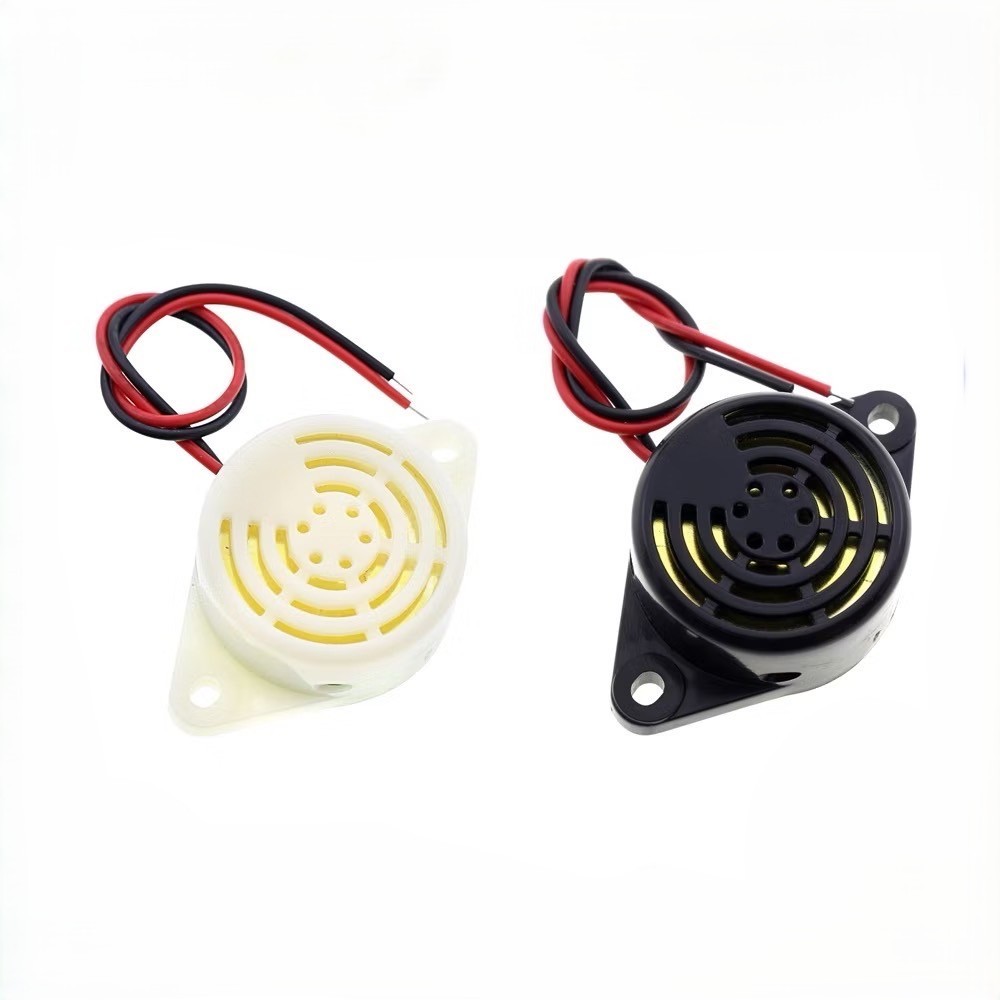 SFM-27 สีดำ/สีขาว DC3-24V Active Buzzer Electronics บัซเซอร์ ออด สัญญาณเสียงเตือน เสียงดังยาวต่อเนื่