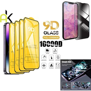 AK 9D ฟิล์มกระจกกันรอยเต็มจอ For IPhone ทุกรุ่น! 17 16 15 Pro Max 14 13 Pro 12 Pro XR 11 XS Max XR 8 7 6 Plus 12 13 Mini