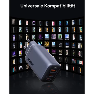 [สำหรับ iPhone 17] AUKEY PA-B6U หัวชาร์จเร็ว 67W GaN 3 Port รองรับ UFCS PD QC