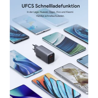 [สำหรับ iPhone 17] AUKEY PA-B6U หัวชาร์จเร็ว 67W GaN 3 Port รองรับ UFCS PD QC