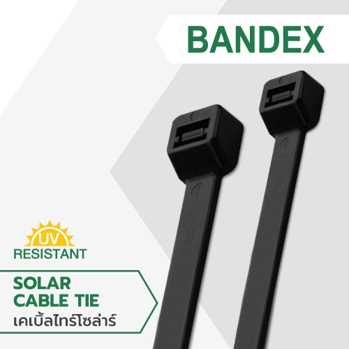 Bandex เคเบิ้ลไทร์ สำหรับงานโซลาร์เซลล์ Solar Cable Tie ขนาด 10 นิ้ว, 11 7/8 นิ้ว, 14 1/2 นิ้ว, 14 9/16 นิ้ว