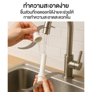 Homemark เครื่องบดเนื้อ สแตนเลสแท้ ประกัน1ปี ขนาด 5ลิตร 500W บดละเอียด ใน3วิ เครื่องปั่น เครื่องแรง