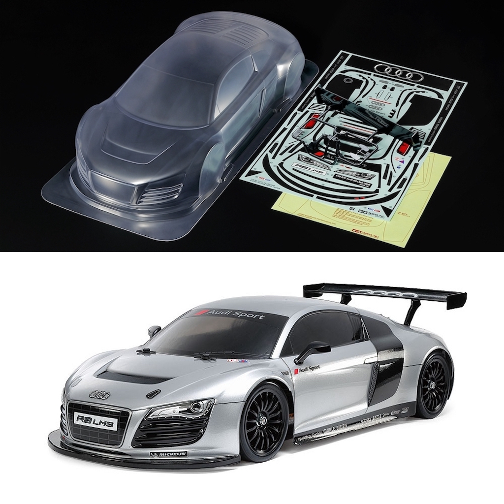 TAMIYA 51754 บอดี้ Audi R8 LMS 2008 ยังไม่ได้ตัดเจาะและทำสี