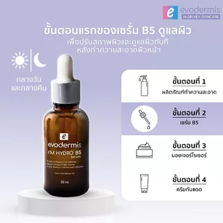อีโวเดอร์มิส ไอม์ ไฮโดร บี 5 เซรั่ม 30 มล. Evodermis I'm Hydro B5 Serum 30 ml.
