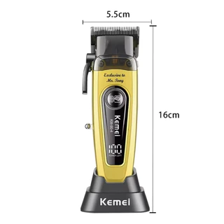 ของแท้100% Kemei Km-90-4 ปัตตะเลี่ยนไร้สาย เครื่องแรงเสียงเงียบ พร้อมแท่นชาร์ทในตัว มอเตอร์11500RPM พร้อมใช้งาน