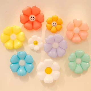 [ส่งด่วน] ลูกโป่งลายดอกไม้ ดอกเดซี่ มีหลายสี หลายแบบ