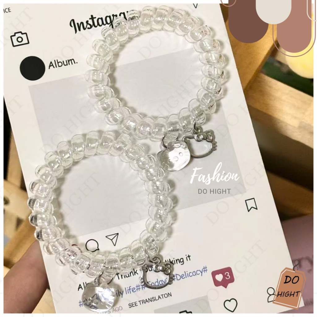 พร้อมส่ง⚡ มีเก็บเงินปลายทาง💸 ยางรัดผม แบบเกลียว สไตล์เกาหลี (ราคาต่อ 1 เส้น) : Do hight - รูปที่ 5