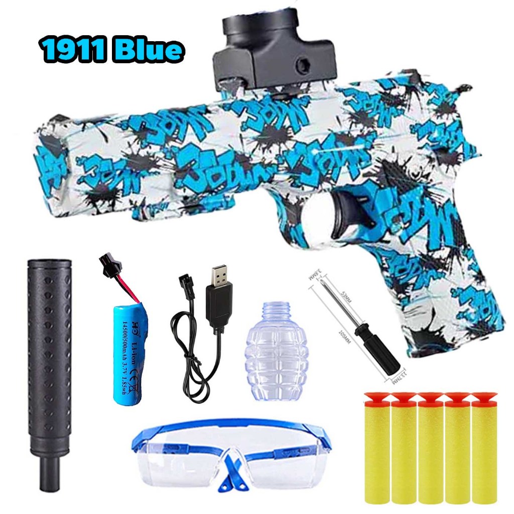 ปืนไฟฟ้าออโต้ ของเล่นลูกนิ่ม ปืนฉีดน้ำ toy blaster