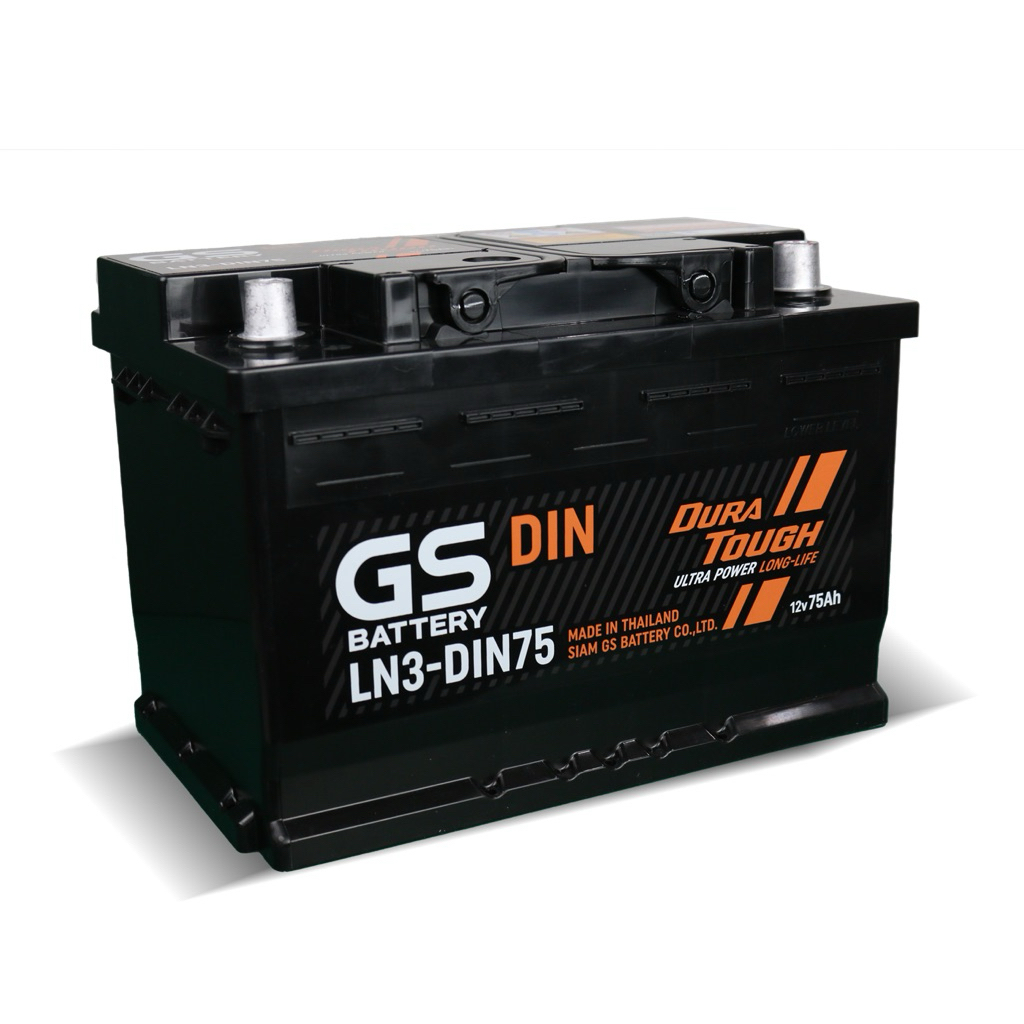 แบตเตอรี่รถยนต์ Gs Battery LN3-DIN75(75ah) แบตเตอรี่ขั้วจม ตรงรุ่น