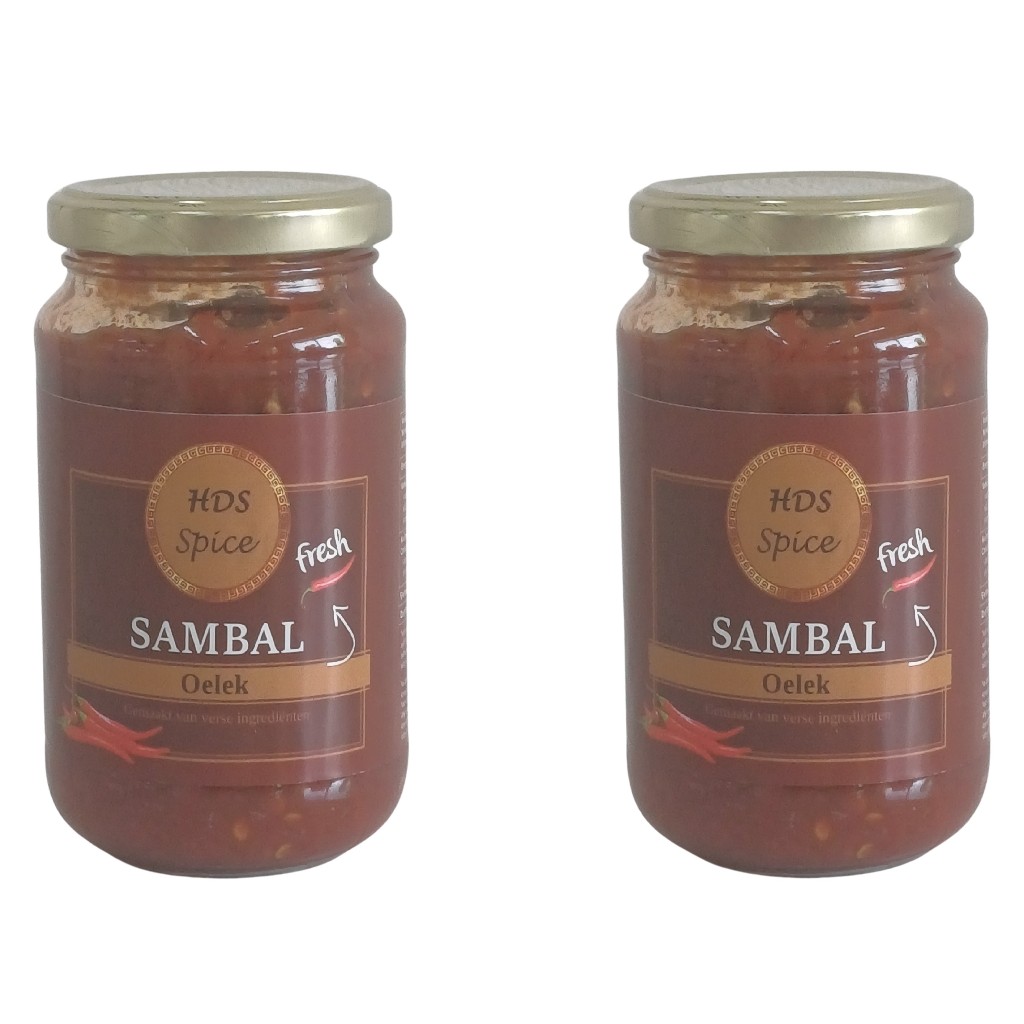 (2 ขวด/ bottles) Sambal Oelek 375g - Indonesian/Malaysian chili sauce. Weight375g/น้ำพริกอินโด/มาเลย์ สูตร โอเล็ค 375 กร