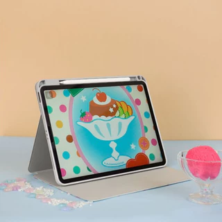 LAONGMOON เคสไอแพดหมุนได้ 360° แบบฝาพับ พิมพ์ลาย Lucky Girl Collection ipad case ใส่ปากกาได้