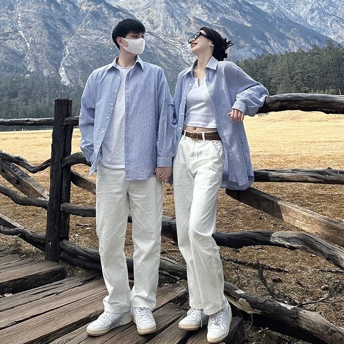 กางเกงยีนส์ผู้ชาย baggy jeans ชาย คู่รัก เนื้อผ้าใส่สบาย ทรงหลวม เหมาะสำหรับฤดูร้อน สุดฮิตแฟชั่น