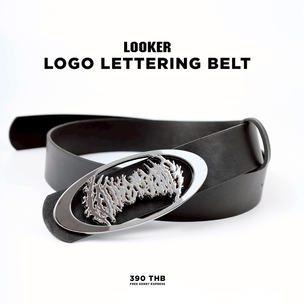 LOOKER - Logo Lettering Belt เข็มขัดลุคเกอร์พร้อมกล่อง