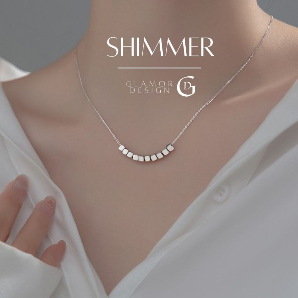 GLAMOR✨【Shimmer】สร้อยคอเงินแท้ 925 ดีไซน์เกาหลีมินิมอล ✨ ใส่สบายทั้งวัน สำหรับสาวทำงาน